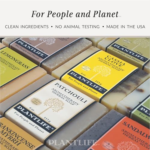 Plantlife Black 6-Pack Bar Soap - Moisturizing and Soothing Soap for Your Skin - Hand Crafted Using Plant-Based Ingredients - Made in California 4.5oz Bar