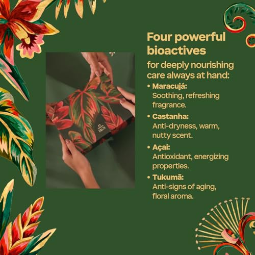 Natura - Deluxe Hand Cream Holiday Set ? 4 Vegan Brazilian Hand Cream Gift Collection ? Brazil Nut, Passion Fruit, A?a? & Cumaru ? Nourishing Moisturizer for Dry Hands ? Full Size 2.6 oz