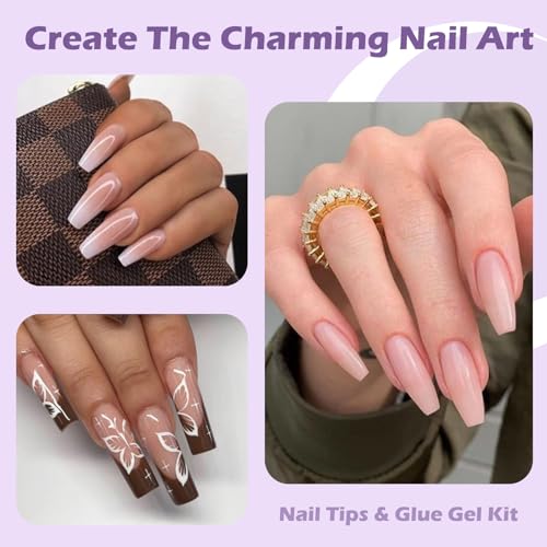 SAVILAND All-in-one Beginner Gel Nail Kit with 30g Solid Glue Gel