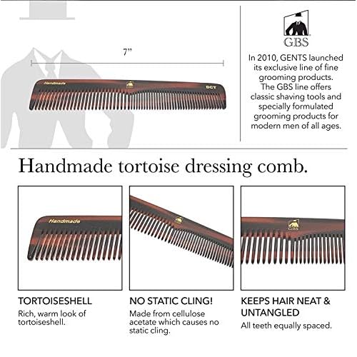 G.B.S Men¡¯s Handmade Comb Set, Pure Synthetic Hair Brush, Dressing Comb, Pocket Comb, Mustache Comb and Military Style Hair Brush