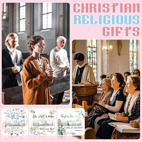30 Pack Christian Gifts Bulk for Women Men Religious Lip Balms Bulk Church Party Favors Christmas Party Gifts Stocking Stuffers Bible Verse Study Supplies for Employee Staff Coworkers