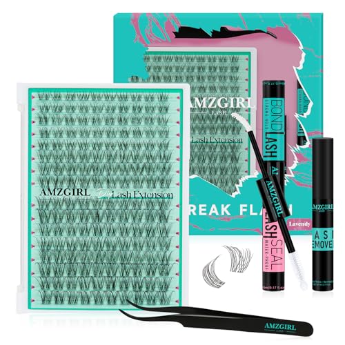 Lash Clusters Kit,160pcs Natural Eyelash Extension with Lash Bond and Seal Waterproof,Remover For Lashes Cluster,Lash Applicator Tool For False Eyelashes Extensions At Home(Lavendy,Kit)
