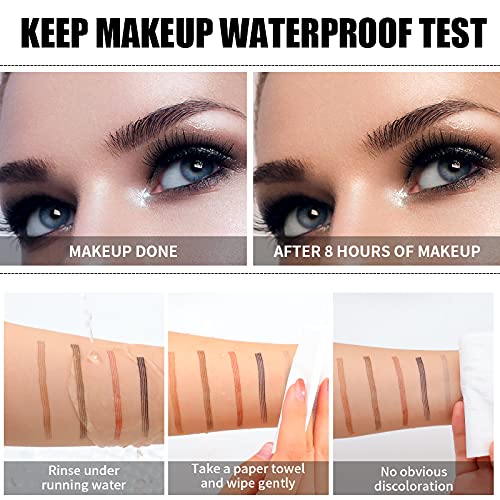 Eyebrow Pencil Eyebrow Microblading Pen - Eye Makeup Eyebrow Pen Micro 4 Point Brow Lift & Snatch Microblading Long-Lasting Waterproof Natural Eyebrow Hair (03 Red Brown)