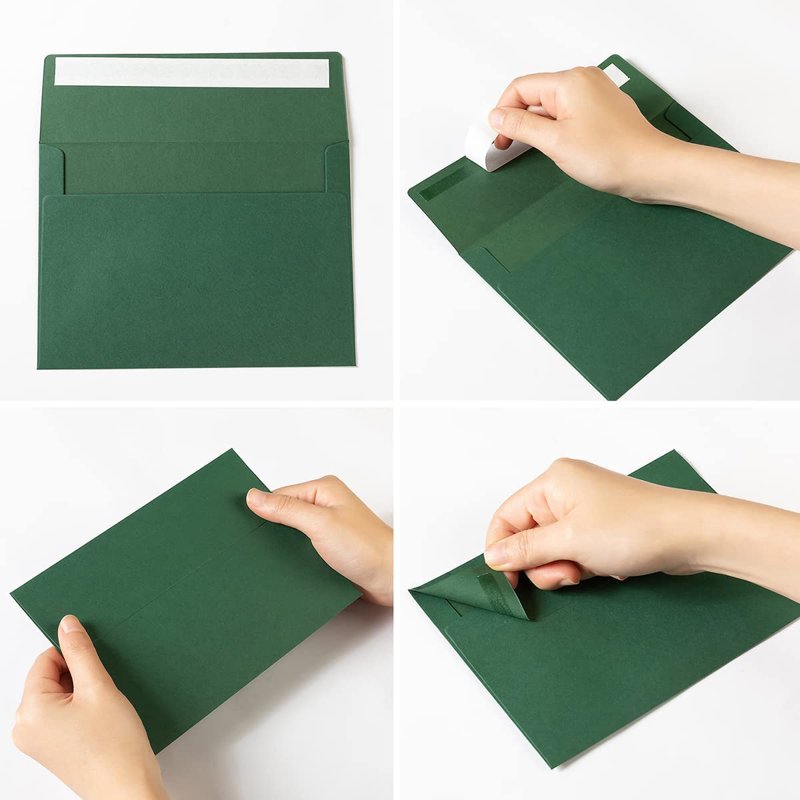 50 Pack A7 Self Seal Envelopes for Wedding Party Greeting Cards Photos