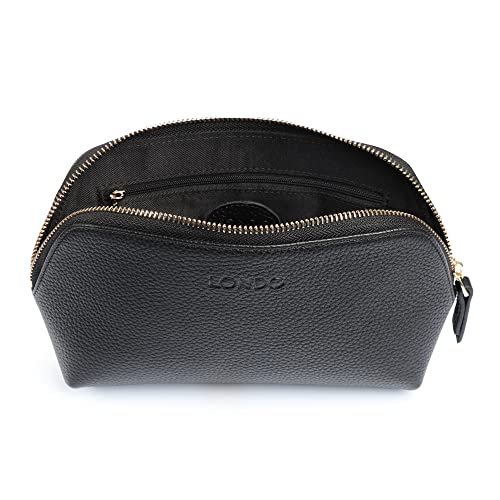 Londo Genuine Leather Makeup Bag ? Cosmetic Pouch, Travel Organizer, Toiletry Clutch for Women, Stylish & Durable Storage for Essentials