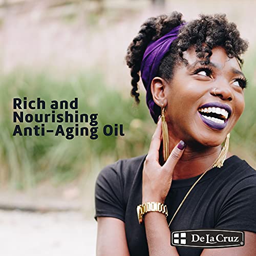 De La Cruz Rosehip Oil, 100% Pure Unrefined Cold-Pressed Chilean Rosehip Seed Oil, Moisturizer To Reduce Fine Lines, Wrinkles 1Fl Oz