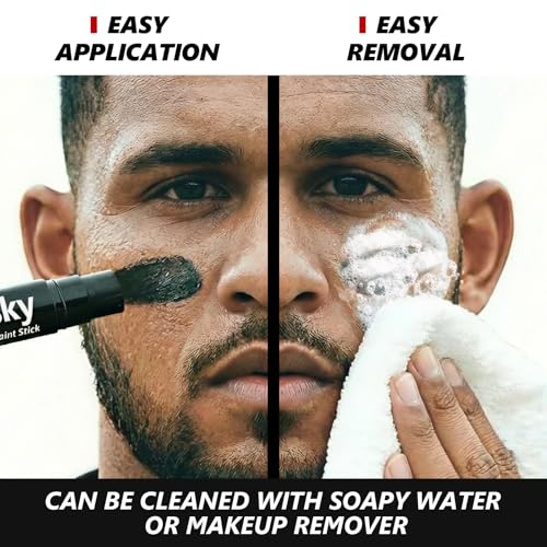 Dmsky 10 Packs Eye Black Sports Stick for Football, Baseball, Softball-Anti-Glare Face Body Paint Stick Kit,Water-Proof Eye Sports Paint Sticks,Eyeblack Painting Kit for Athletes & Fans