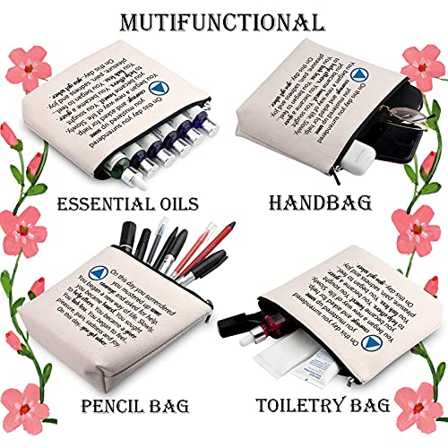 WCGXKO AA Gift NA Gift Addiction Recovery Sobriety Anniversary Zipper Pouch Makeup Bag for Step Sisters Sober Woman (got sober AA)