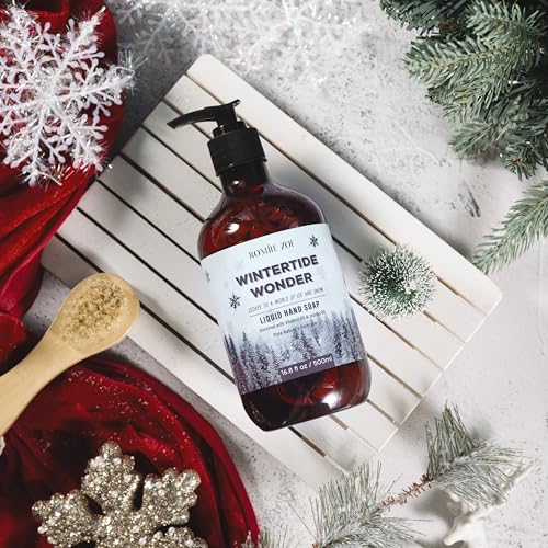 ROMIIE ZOI Christmas Liquid Hand Soap with Gift Box - Wintertide Wonder, Infused with the Winter Woods Aroma - 500ml/ 16.8 fl.oz