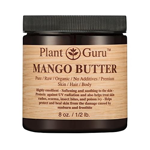Mango Body Butter 8 oz. 100% Pure Raw Fresh Natural Cold Pressed. Skin Body and Hair Growth, DIY Creams, Balms, Lotions, Soaps.