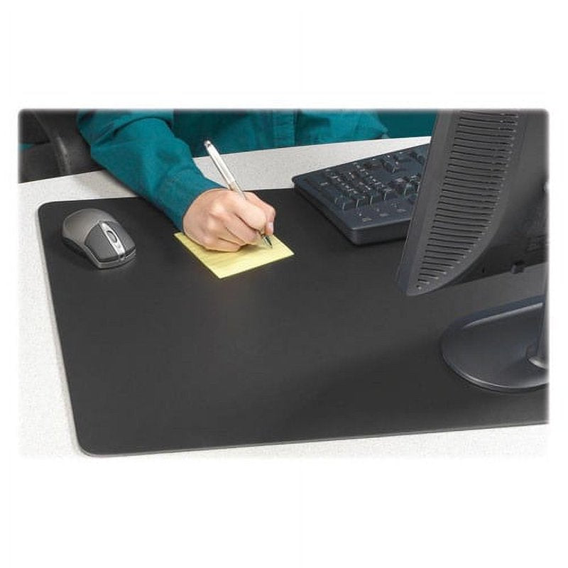 Desk Pad 24x17 in PVC Antimicrobial Full-Surface Protector, Black
