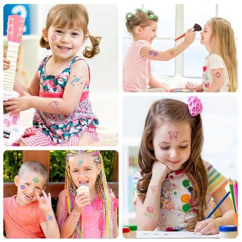 Temporary Tattoo Stencils for Women Girls and Kids, 350+ PCS Henna Tattoo Stencil Kit,Temporary Indian Arabian Glitter Airbrush Tattoo Stencils for Face Body Paint DIY