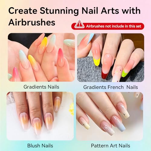 JODSONE 32 Colors Airbrush Gel Nail Polish kit, No Dilution Gel Nail Polish Strong Coverage, Highly Saturated Colors Ideal for at Home Salon Use Girls Gift