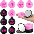 Yexiya 100 Pcs Breast Cancer Awareness Gift Bulk Breast Cancer Round Mini Folding Makeup Mirror with Pink Ribbon Pocket Travel Mirror for Women Friends(Pink, White and Black,Inspirational)