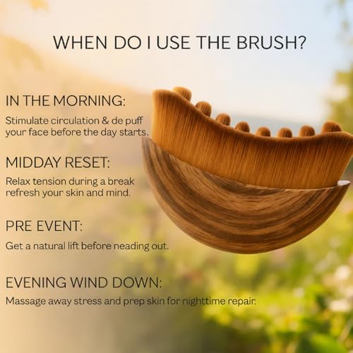 Aeki Lymphatic Contour Face Brush - Reduces Puffiness & Restores Definition, Aeki Lymphatic Face Brush, 100% Gentle & Soft on Skin | Naturally Sculpted Look,Aekii Facial Brush (3 Set)