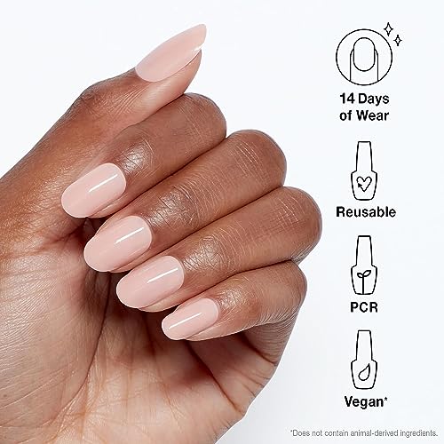 Bundle of OPI xPress/On Press On Nails, With Nail Glue, Short Neutral Nails, Bubble Bath + OPI Repair Mode Bond Building Nail Serum, Clear, 0.3 fl oz