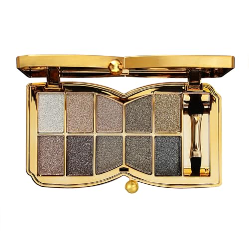 Glitter Eyeshadow Palette, 10 Colors Sparkle Shimmer & Matte Eye Shadow Highly Pigmented Waterproof Long Lasting Makeup Set (Color 5)