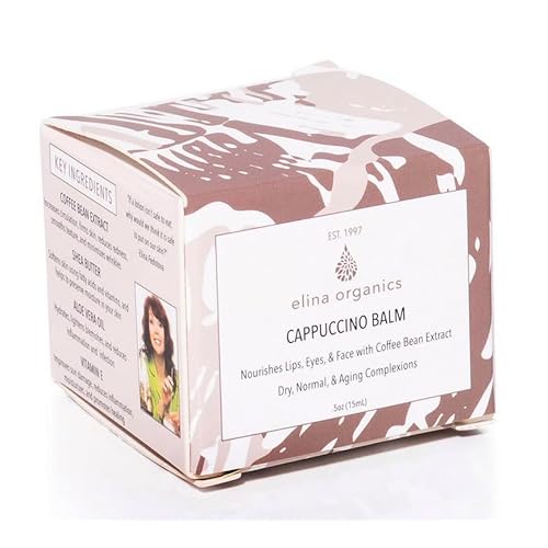 Cappuccino Balm .5oz ? Natural Lip, Eye & Face Moisturizer for Dry Skin ? Coffee-Infused Shea Butter Balm with Aloe Vera & Vitamin E ? Anti-Aging, Hydrating & Protective Skincare