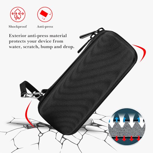 Linkidea Electric Shaver Travel Case for Women, Compatible with OLOV, Risina TC-017, MANSPOT HCW003A Body Hair Trimmer, Hard Shell Carrying Bag (Black)