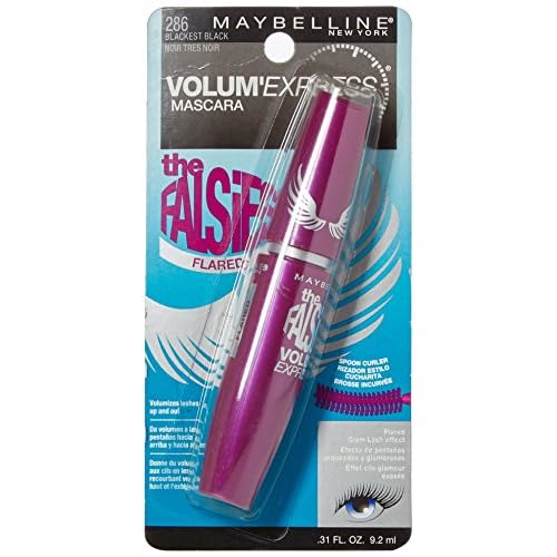 Maybelline New York Makeup Volum' Express The Falsies Flared Washable Mascara, Blackest Black, 0.31 Fl Oz (Pack of 1)