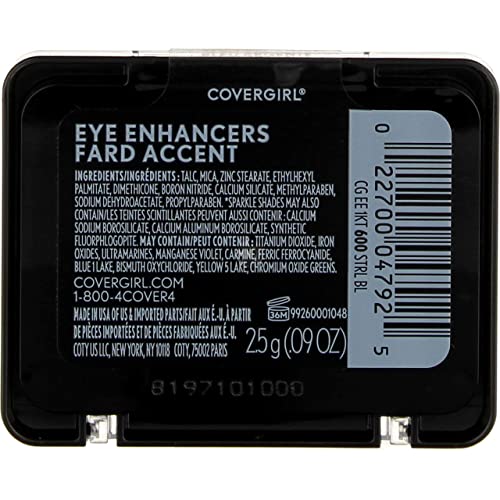 CoverGirl Eye Enhancers 1 Kit Shadow, Sterling Blue [600] 0.09 oz (Pack of 2)