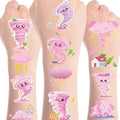 Tornado Temporary Tattoos Stickers - Pink Tornado Tattoo Stickers for Kids, Birthday Party Favors Goodie Bag Fillers Supplies Decorations, Classroom School Prizes Rewards Gifts(6 Sheets)