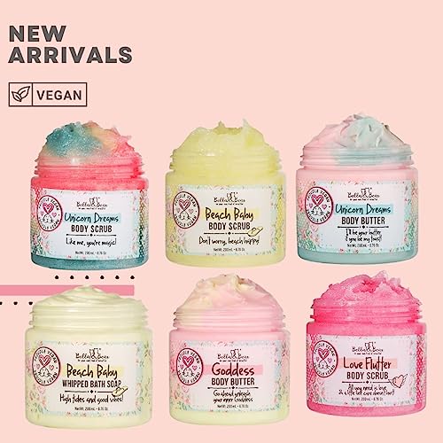 Love Flutter Body Scrub, Whipped Bath Soap & Shave Cream and Body Butter Bundle