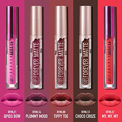 Ruby Kisses Forever Matte Liquid Lipstick 5 Pack - RFML08&13&14&21&22