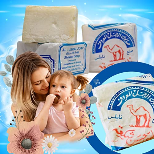 Soap Al Jamal Original Olive Oil Natural Arabic soap Made From Holy Land Nablus-Palestine Historical soap for hair, body.