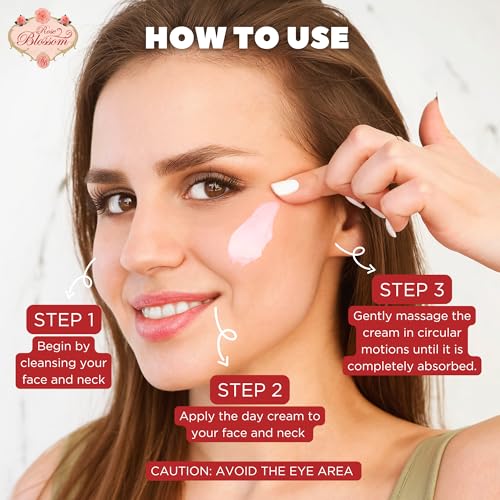 ECOCERT Certified Rose Blossom- Centifolia Rose Moisturizing Day Cream-50ml | Tested for Sensitive Skin | Luxurious, Hydrating, Soothing, Face Cream with Hydrolyzed Silk, Salicyclic Acid, Shea Butter