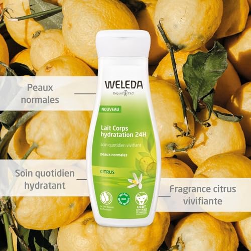 Weleda Refreshing Citrus Body Lotion, 6.8 Fluid Ounce, Plant Rich Moisturizer with Aloe Vera and Coconut Oil (Pack of 2)