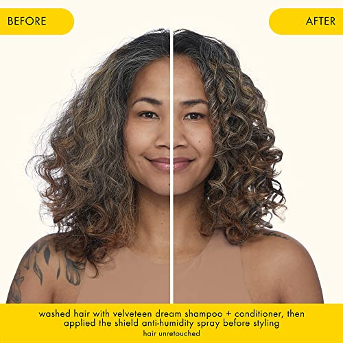amika the shield anti-humidity spray | lightweight, invisible heat protection spray, contains UV filters, for smooth, frizz free hair