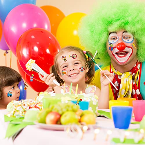 Maitys 288 Pcs Carnival Circus Tattoos for Kids, 48 Styles Temporary Tattoos Circus Theme Birthday Party Decorations Carnival Party Favors