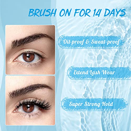 Lash Overnight Sealer Cluster Lashes Overnighter DIY Lash Extension Sealer Extend Lash Wear Up to 14 Days Black Lash Sealer Long Lasting Easy to Remove 5ml