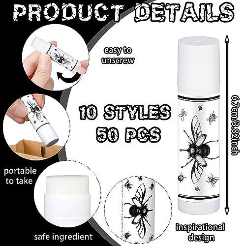 100 Pack Halloween Party Favors Gifts Bulk Spooky Skull Lip Balms Halloween Fall Thanksgiving Party Thank You Gifts Treat Bag Stuffers Supplies for Adults Women Men(100)