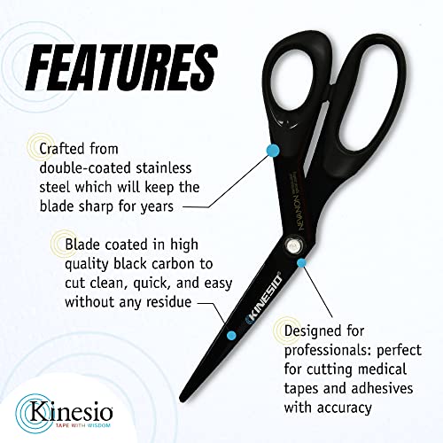Kinesio Pro Scissors with Holster, Right Handed Bandage Scissors, for Use with Kinesio Therapeutic Elastic Tape