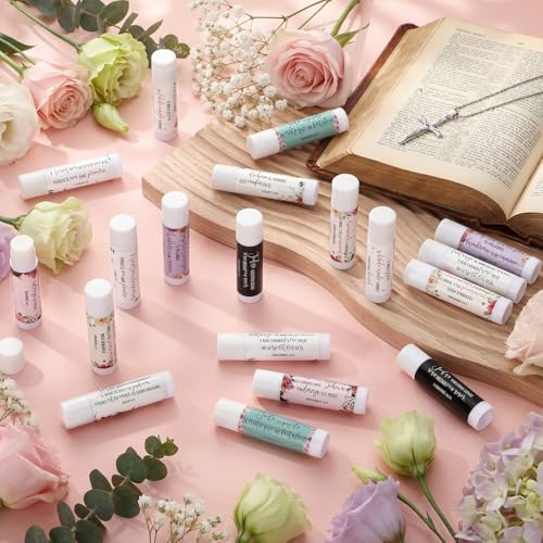 30 Pcs Spanish Christian Gifts for Women Religious Lip Balm Bulk Spanish Bible Verse Mother's Day Gifts for Women Faith Religious Scripture Church Party Favor for Coworker Employee
