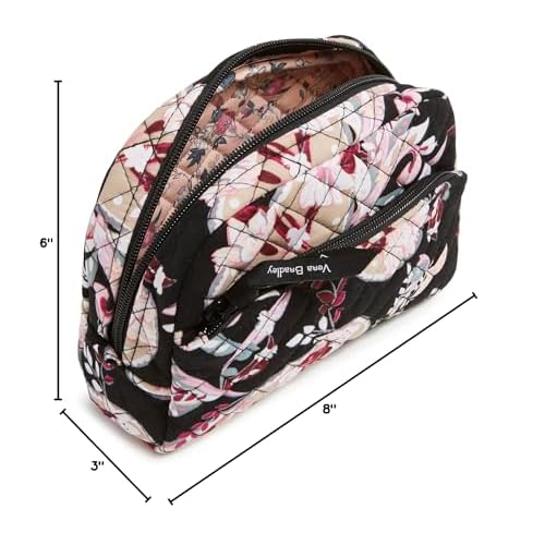Vera Bradley Women's Cotton Medium Cosmetic Makeup Organizer Bag