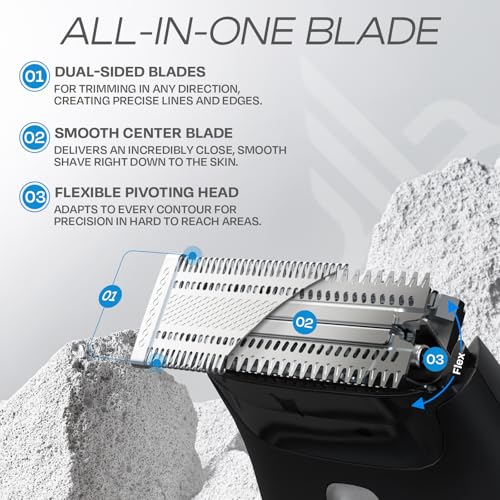 HUMMINGBIRD MK4 Electric Body Hair Trimmer for Men ? Body Groomer Kit for Privates, Waterproof Shaver for Hard to Reach Areas, USB-C Rechargeable, with One Additional QuickSwap Replacement Blade