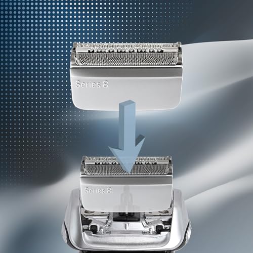 2 Pack Series 8 Wet and Dry Replacement Heads for all S8 Razors, 83M Shaver Head With Smooth and Close Shaving, No Pulliing.
