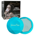 Crystal Hair Eraser,Upgraded Crystal Hair Remover Diamond,Painless and Effective Nano Glass Hair Removal Stone and Skin Exfoliation,Natural Epilator for Women and Men(Ocean Blue)