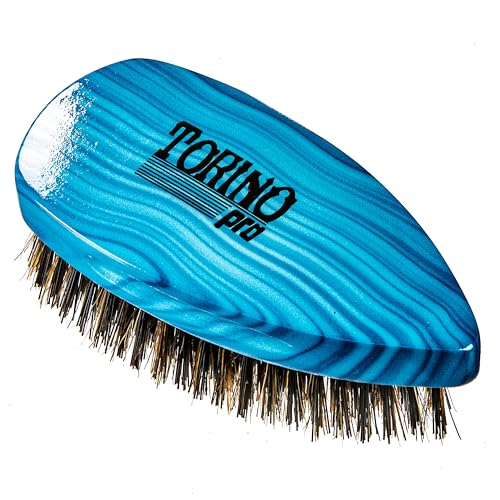 Torino Pro Wave brush #246 - Medium Hard Pointy Palm - Extra long bristles - Reinforced brush great for wolfing