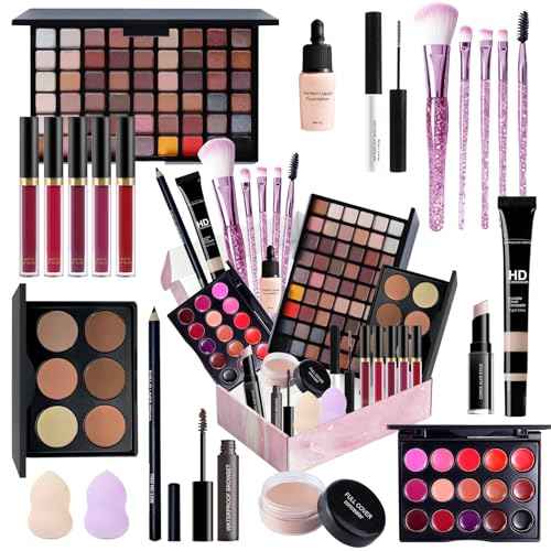 Makeup Set Full Kit for Girls Teens Women,makeup kit for teens,Beginner Makeup Set,make up gift set,Mascara,Lip Gloss,Foundation,Concealer,All in One Makeup Kit