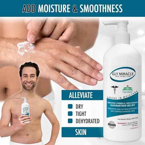GLY MIRACLE Moisturizing Body Cream Lotion, 16 ounce - Non-Greasy Skin Humectant for Extremely Dry Skin, Hands, Body, and Feet, Light Fresh Scent with Pure Glycerin for Nourishing Hydration.