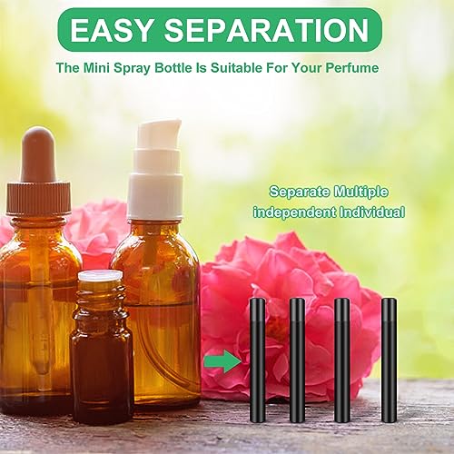 OBANGONG 100 Pack Mini Spray Bottles 5ml Plastic Refillable for Perfume, Essential Oil, Travel, Party, Outdoor