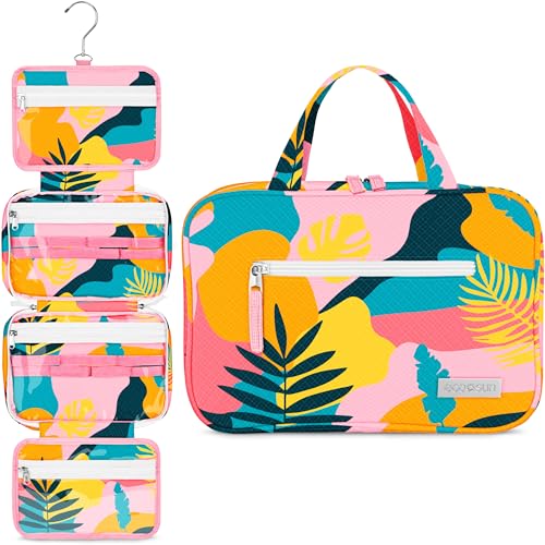 Eco Sun Hanging Travel Toiletry Bag ? Designed in Hawaii ? Water-resistant Travel Organizer for Bathroom Accessories
