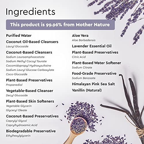 Puracy Organic Hand Soap, Professional Hand Washers We've All Become, Lavender & Vanilla 48 oz Natural Dish Soap, Plant-Based Liquid Dishwasher Detergent Soap, Organic Lemongrass, 48oz