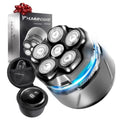 HUMMINGBIRD MK3 Stealth Edition Electric Head Shaver - No Nick Electric Razor for Men, Cordless USB C Rechargeable, Waterproof Wet/Dry Shave, 6 Blade Head, LED Display, Rotary Skull Shaver with Case