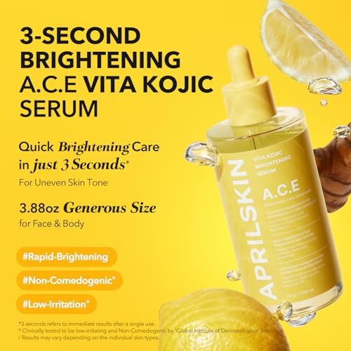 APRILSKIN A.C.E Serum£üVita Kojic Serum for Brightening & Glow£ü3-Second Brightening£üKojic Acid & Vitamin C for Uneven Skin Tone£üKorean Skin Care£ü3.88 oz.