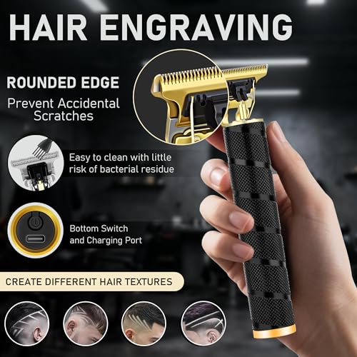 Professional Hair Clippers for Men, Cordless Hair Clipper and Trimmers Set with Electric Dual Foil Shaver & Nose Trimmer,LED Display,All-in-One Grooming Kit for Home,Barber & Travel, Gifts for Men